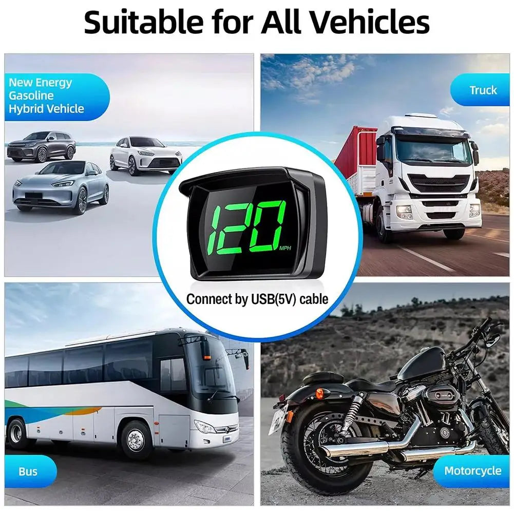 Voiture tête haute HUD affichage GPS compteur de vitesse vitesse KMH numérique HUD GPS + Beidou double Chipsets pour toutes les voitures camions électronique