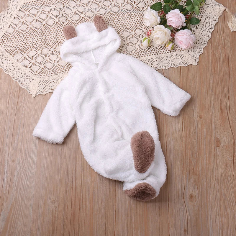 Humor ours automne dessin animé Style hiver à manches longues bébé garçons filles barboteuses enfant en bas âge enfants combishort combinaisons bébé vêtements