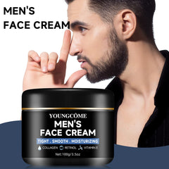 Crème hydratante au collagène pour hommes avec rétinol et vitamines, crème hydratante rafraîchissante et anti-rides