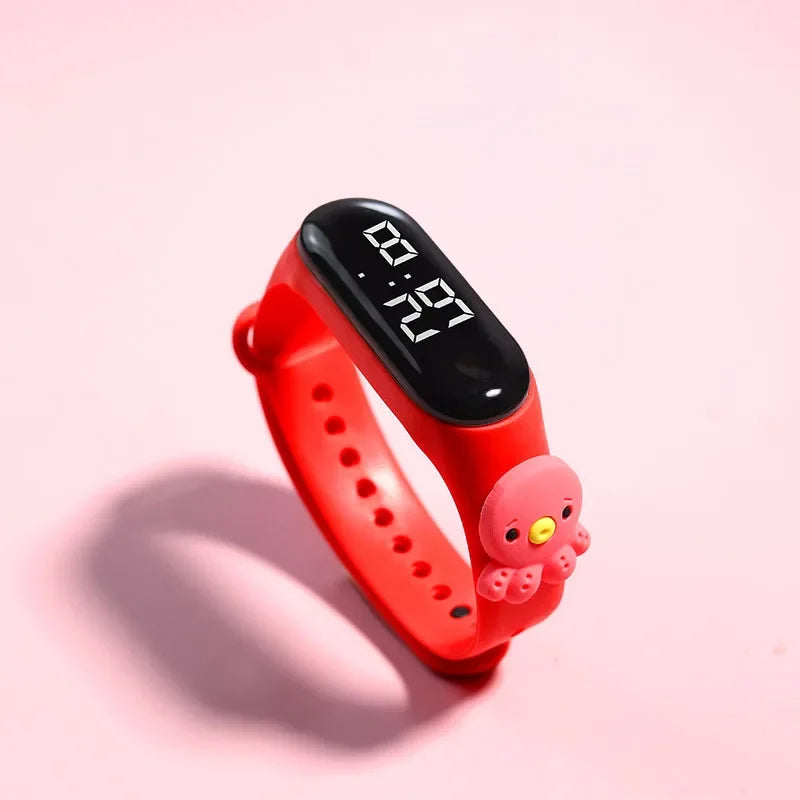 Montre numérique en silicone pour enfants, montres de sport pour enfants, montres électroniques pour filles, montre-bracelet de dessin animé LED, mode