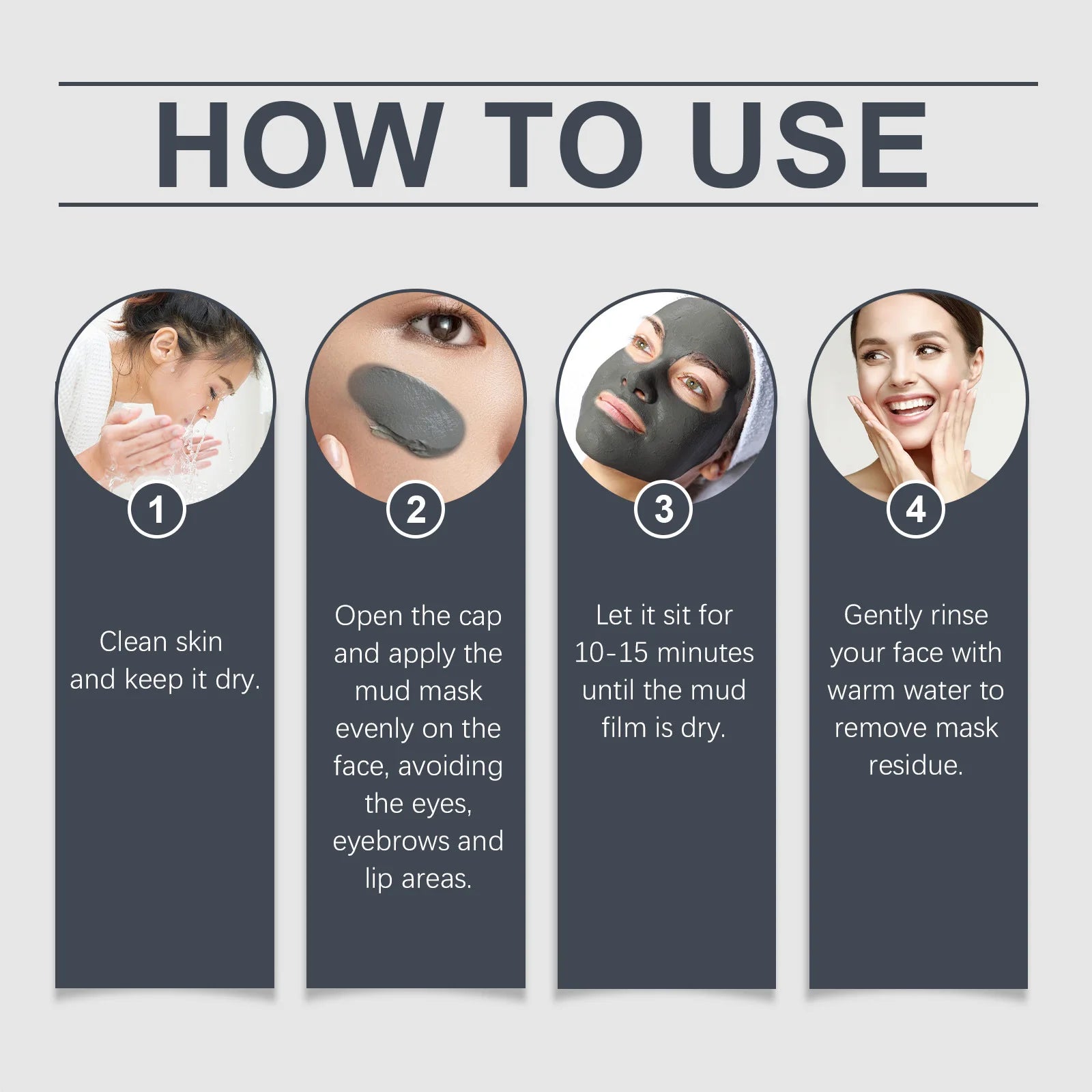 Masque de nettoyage des pores en argile, crème hydratante, exfoliante, contrôle de l'huile, points noirs, boutons, traitement de l'acné
