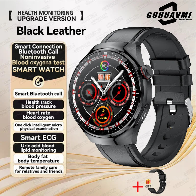 Nouvelle surveillance de la santé montre intelligente examen physique santé Wacth pression artérielle ECG + PPG Sport appel Smartwatch pour Android iOS