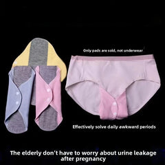 Coussinets d'incontinence réutilisables pour adultes, 3/5 pièces, tissu menstruel, tampons souples antidérapants, doublures de culottes lavables, tampon d'hygiène féminine