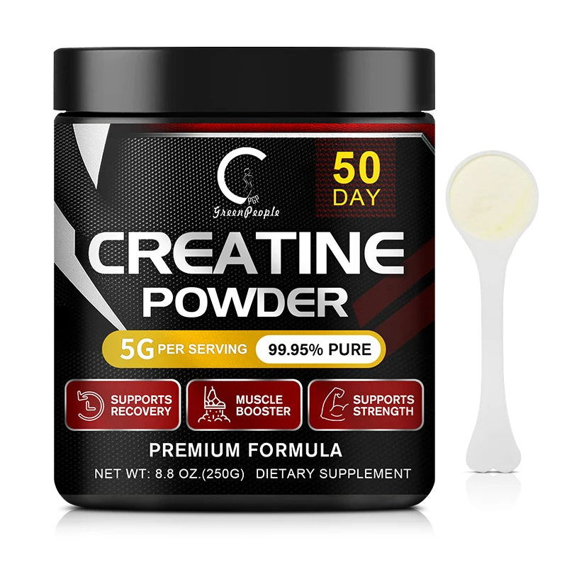 GPGP GreenPeople poudre de monohydrate de créatine poudre de créatine reconstitution musculaire constructeur musculaire pour hommes et femmes suppléments d'entraînement