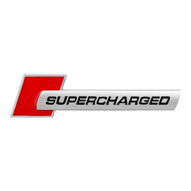 Autocollant de Badge d'emblème suralimenté en métal 3d, autocollant de voiture pour Q7 S Line A6 C6 A8 D4 S4 B8 S6 C5 V6, accessoires de Logo suralimentés