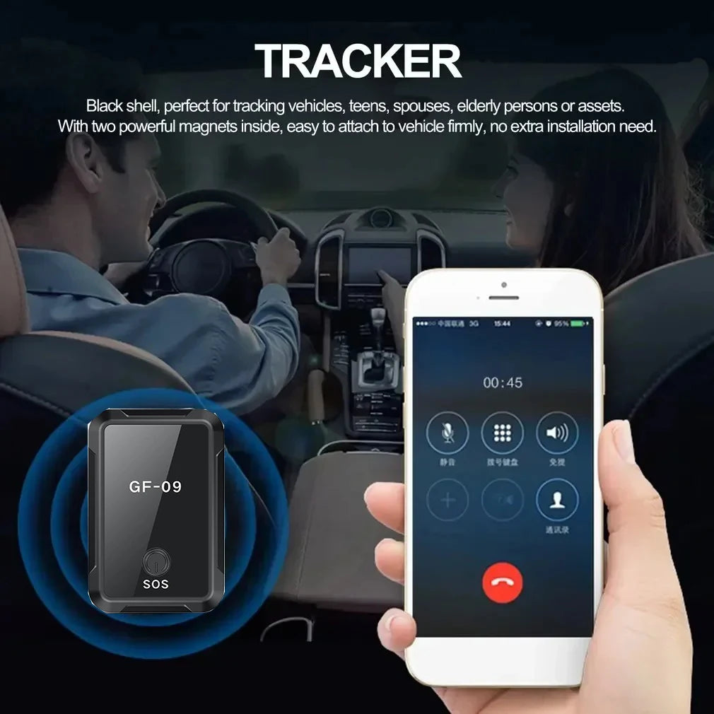 GF09 Mini traceur GPS localisateur de voiture suivi en temps réel localisation enregistrement vocal dispositif de positionnement Anti-perte pour enfant chien de compagnie