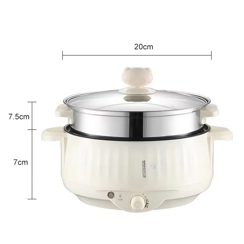 Cuiseurs électriques multifonctions simple/Double couche 1-2 personnes poêle antiadhésive domestique marmite cuiseur à riz appareils de cuisson