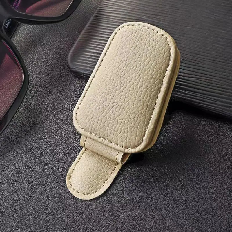 Porte-lunettes de soleil de voiture pour visière de voiture, Clip magnétique en cuir, porte-lunettes, accessoires de voiture de camion pour femmes et hommes