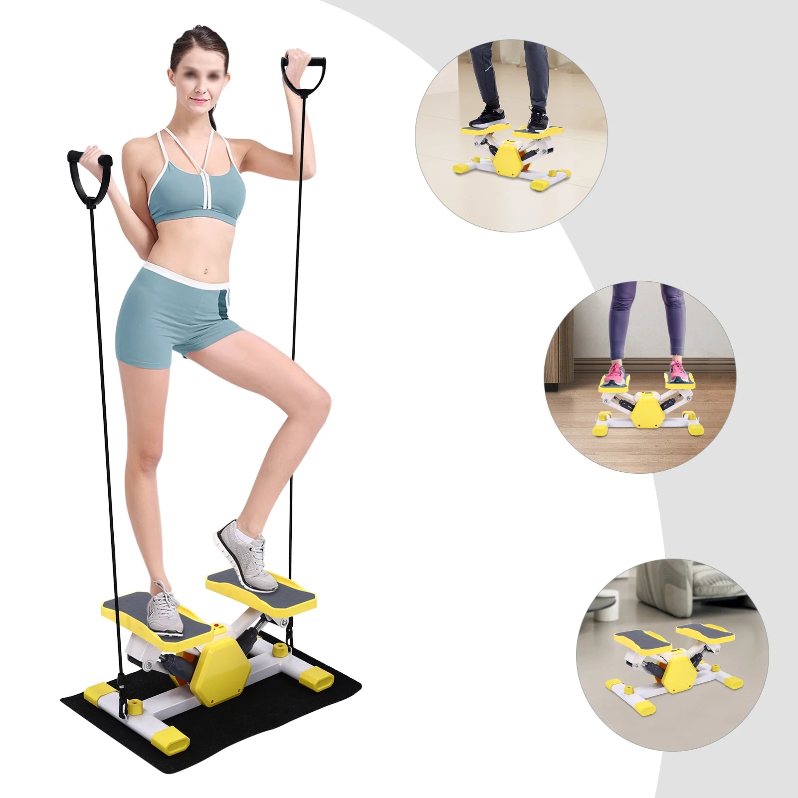 Mini Steppers, Mini Stepper for Exercise, Home Training Equipment, Yellow
