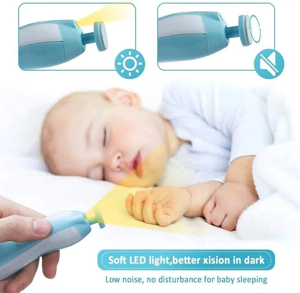 Coupe-ongles électrique pour bébé, outil de polissage des ongles pour enfants, soins pour bébé, coupe-ongles multifonctionnel, ensemble de manucure pour nourrissons