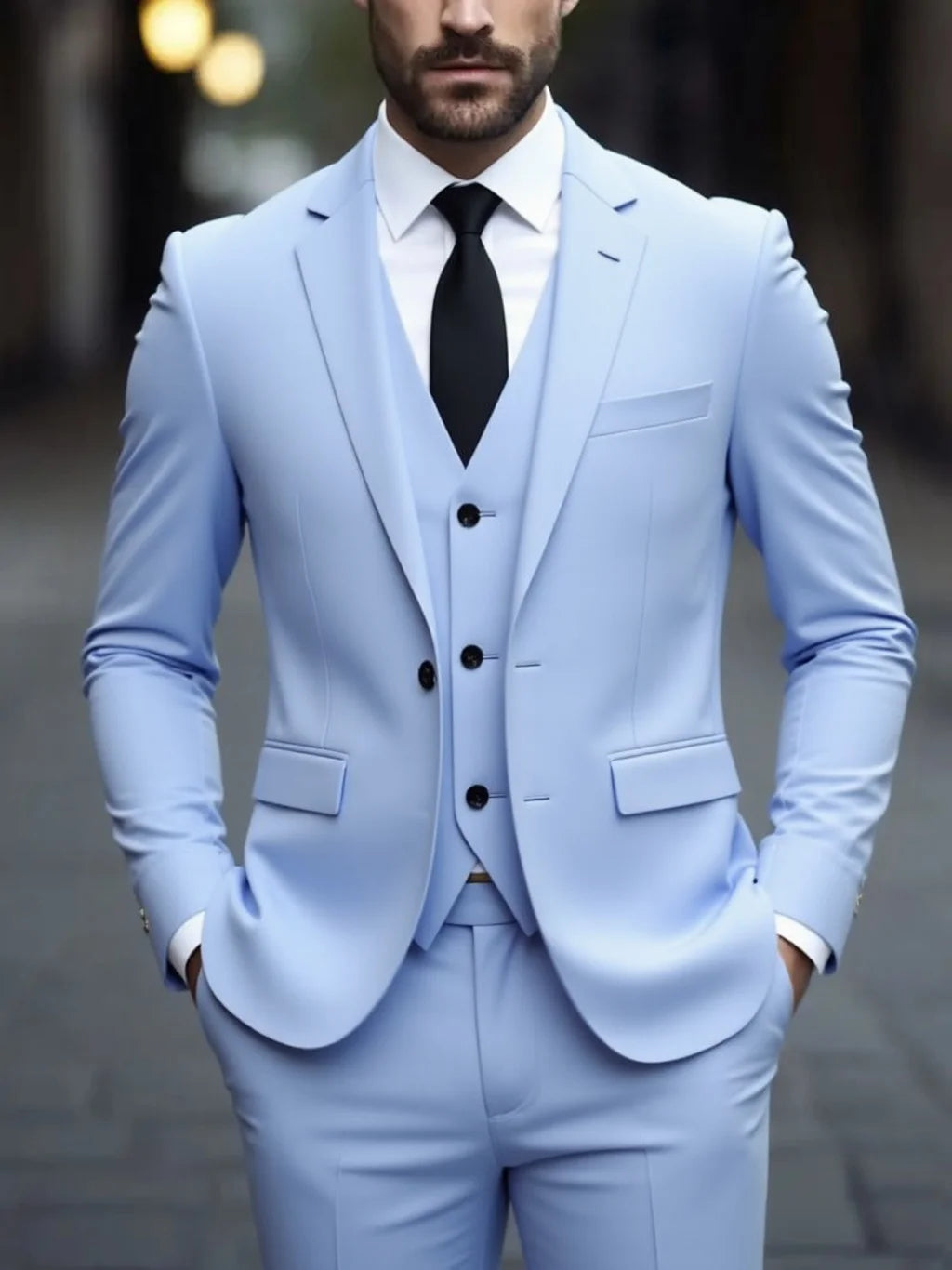 Costume blanc trois pièces pour hommes, Anti-rides, sans fer, costume formel d'affaires en fourrure antiadhésive, vêtements de travail sur le lieu de travail quatre saisons Dr