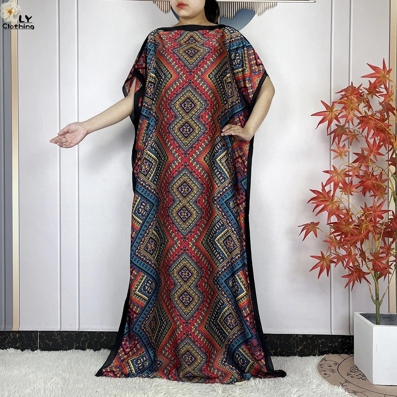 Muslim abayas with belt for women, African maxi dress, elegant evening dress, soft printed turban, new fashion, 2023