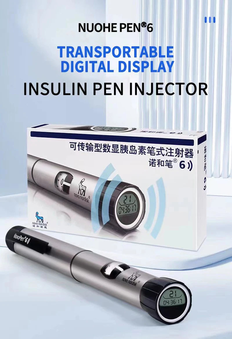 Novo Pen 6 Nordisk stylo d'injection d'insuline transportable Injection domestique 3ml compteur de glycémie diabète surveillance de la glycémie