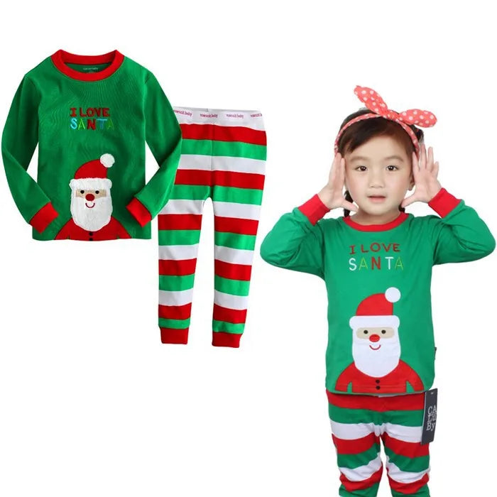 Ensemble haut et pantalon imprimés de noël pour enfants, vêtements pour garçons et filles, vêtements de maison pour fête de noël, ensembles mignons pour enfants, Costumes de Cosplay