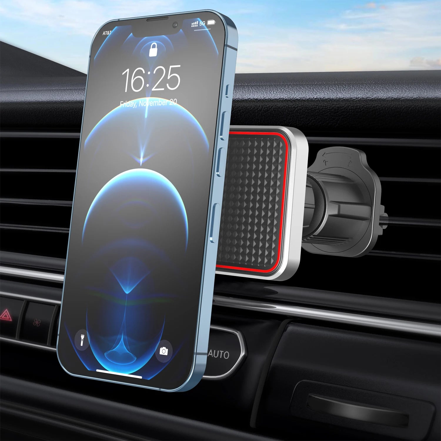 Support de téléphone magnétique support de téléphone de voiture magnétique [installation facile] support de téléphone pour voiture [6 aimants forts] support de téléphone portable pour voiture
