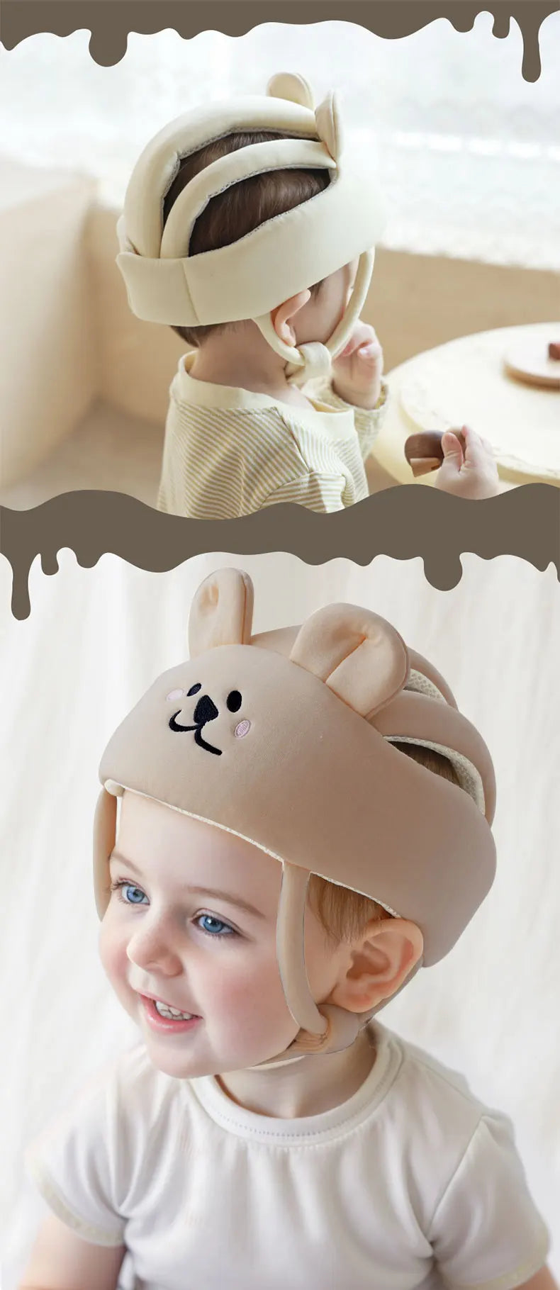 Bébé infantile enfant en bas âge sans bosses casque de sécurité coussin de tête pare-chocs Bonnet bébé protecteur de tête-casque de bébé pour ramper marche course