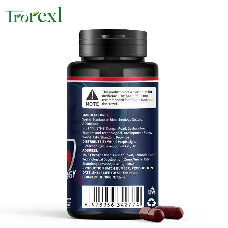 Supplément Epimedium de nutrition sportive pour hommes pour améliorer l'endurance, l'agrandissement et la résistance à la fatigue