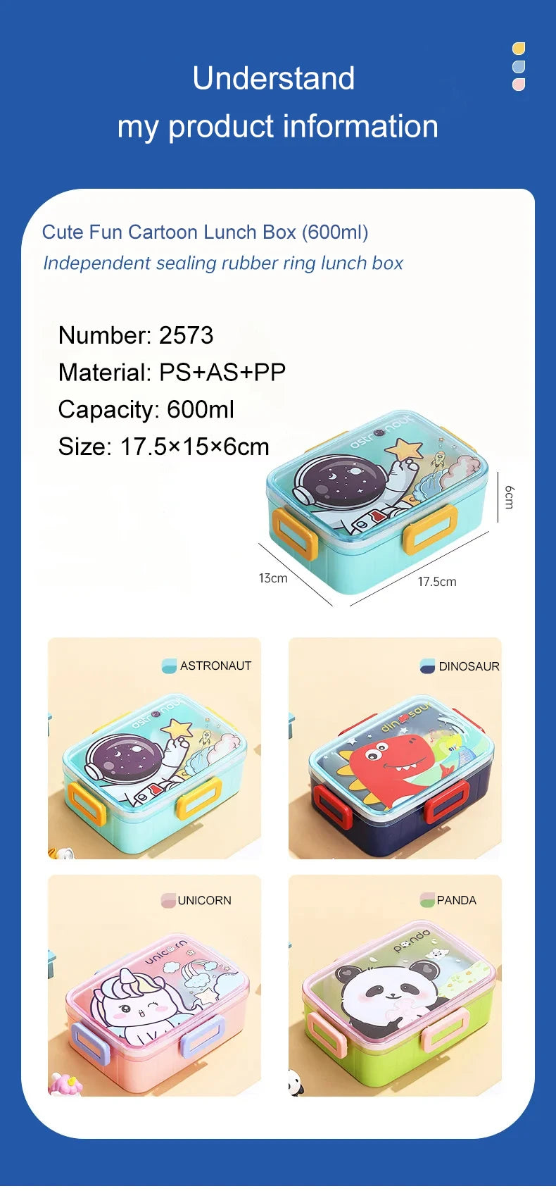Boîte à déjeuner mignonne pour enfants, filles et garçons, avec compartiments, boîte à déjeuner Bento, étanche, boîtes à collations alimentaires pour enfants, nouveau 2025