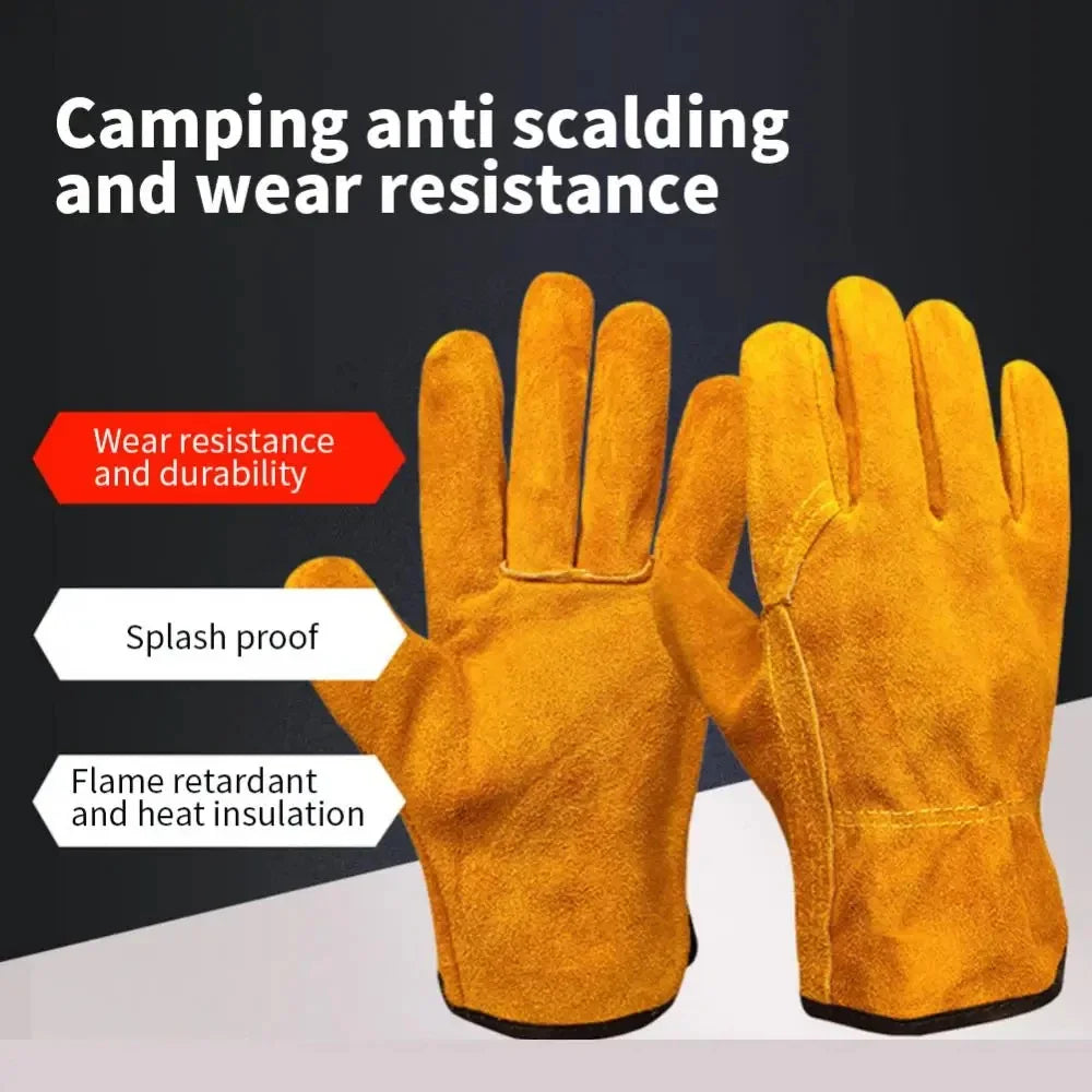 Gants de travail en cuir de vache souple pour hommes, pour conducteur, chasse, conduite, ferme, jardin, soudage, Protection de sécurité, gant de mécanicien