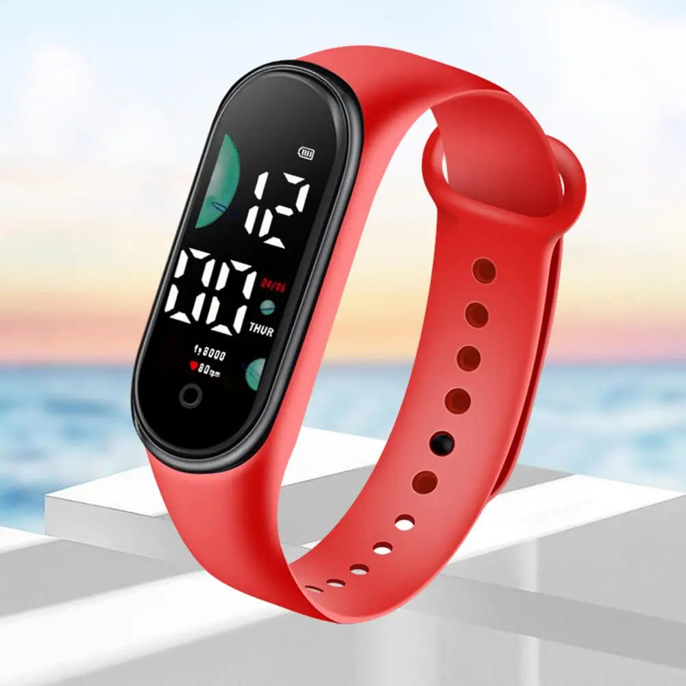 Montre de sport électronique pour enfants, étanche, grand écran de police, affichage LED, Shoous, date automatique, calendrier complet, montre numérique