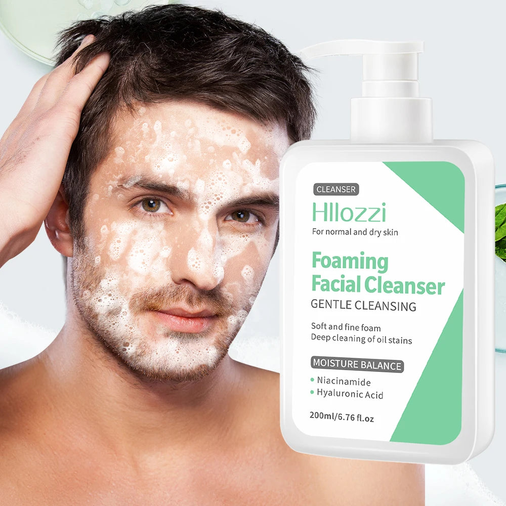 Nettoyant pour le visage pour hommes, peau hydratante, rafraîchissante et propre, produits de soins de la peau d'été, contrôle de l'huile, élimination des points noirs