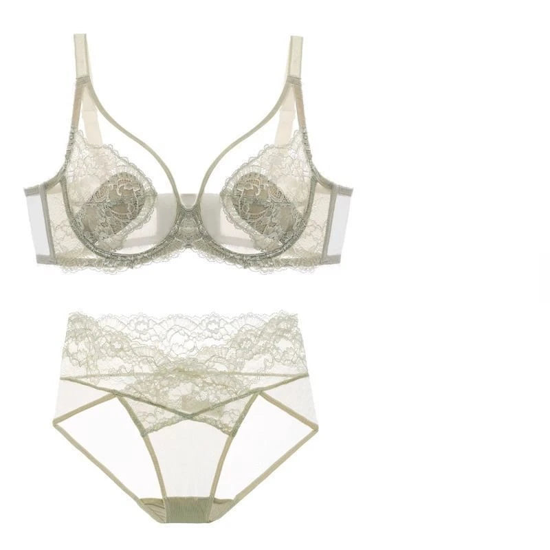 MOYISU Sexy Tushy sous-vêtements femmes gros seins petits seins Hottie ensemble Ultra mince push-up poitrine Anti-affaissement doux soutien-gorge à armatures AB CD