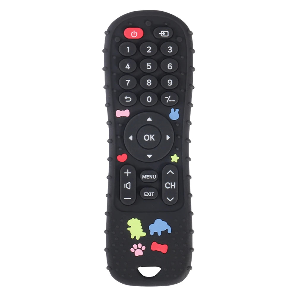 Anneau de dentition en silicone avec télécommande, jouets pour enfants, philosophie sensorielle Montessori, cadeau pour garçons et filles