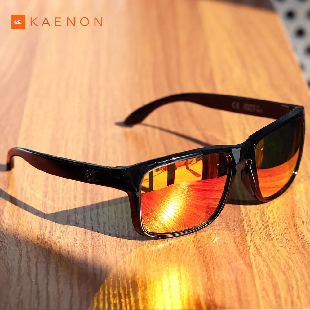Kaenon Classic Square Polarized Unisex Medium Size Photochromic Sunglasses Grey Sunglasses