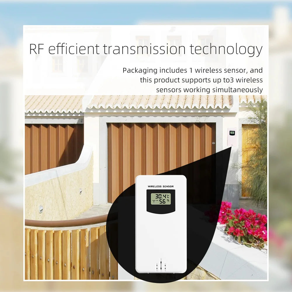 Tuya – Station météo intelligente WIFI, compteur de température et d'humidité, prévisions météorologiques, réveil météo multifonctionnel pour intérieur et extérieur