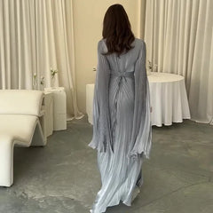 Women's Muslim Jalabiya-Abaya, Pleated Evening Dress, Educational Long Dress, Ramadan Abayas, Arabic Caftan, Morocco, Dubai, Islam