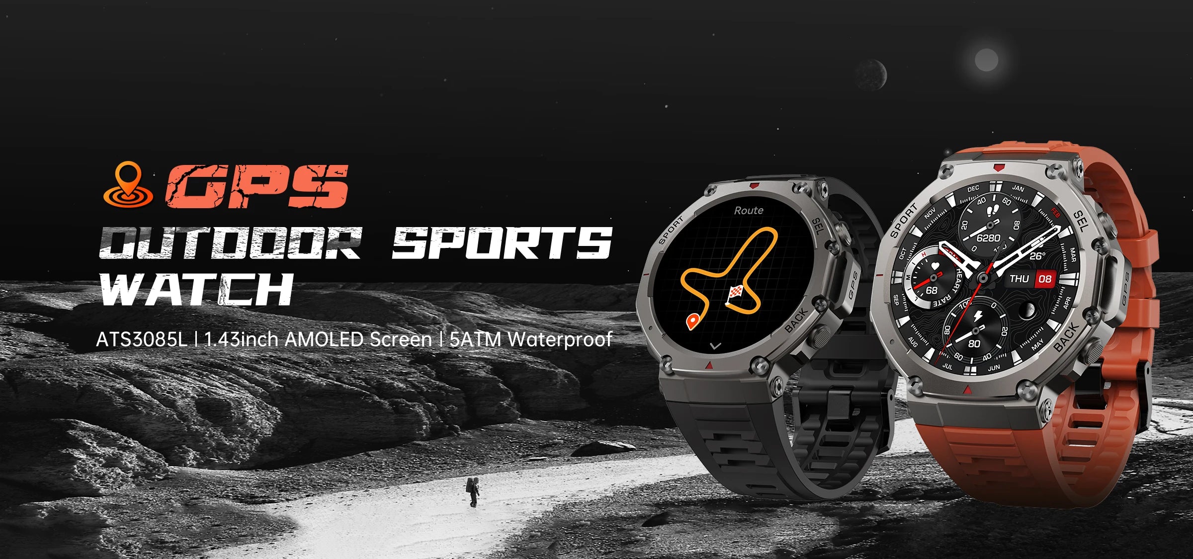 T-rex 3 Ultra GPS montre intelligente intégré double bande GNSS boussole altimètre barométrique 5ATM IP69K étanche AMOLED appel Smartwatch