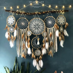 5-piece/set Boho dreamcatcher home decor macrame dreamcatcher wall hangings moon Ramadan dreamcatcher children's nursery ornament