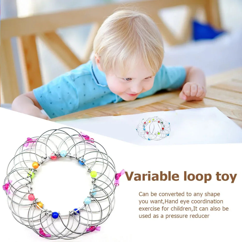 Jouets éducatifs Fidget pour enfants et adultes, panier de fleurs de décompression Mandala et anneau en acier, cadeau sensoriel d'halloween et de noël
