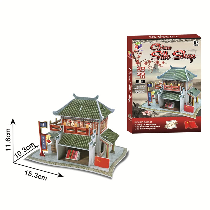 Jouets éducatifs Puzzles 3D jouets enfants développement intellectuel mondes Construction de bâtiments célèbres Puzzles 3D jouet