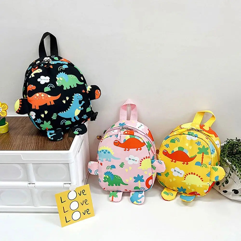 Sac à dos en nylon de dinosaure de dessin animé animal de maternelle, cartable pour enfants, petits sacs Kawaii d'école pour garçons et filles