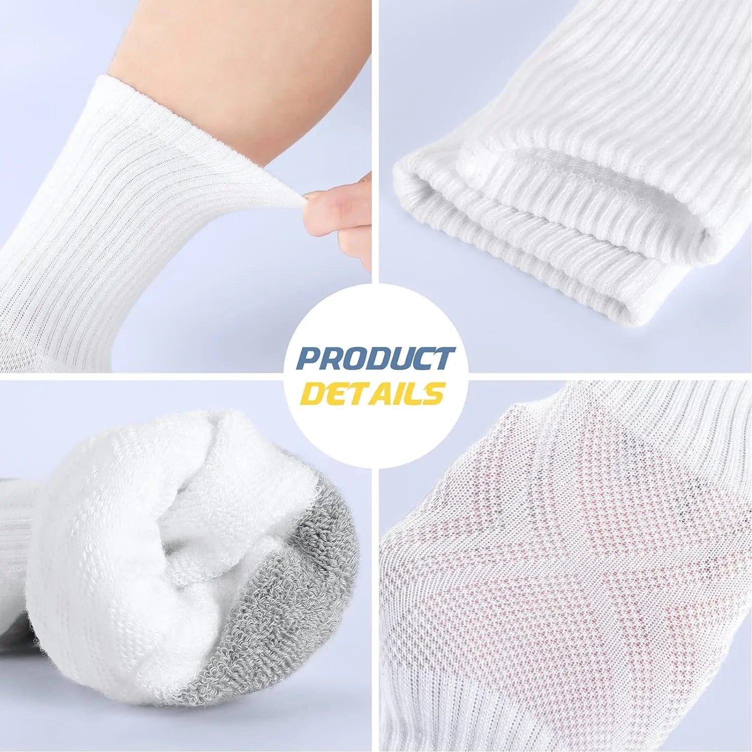 8 pièces chaussettes de sport amorti respirant chaussettes de course haute performance et durables chaussettes de sport de plein air pour hommes et femmes