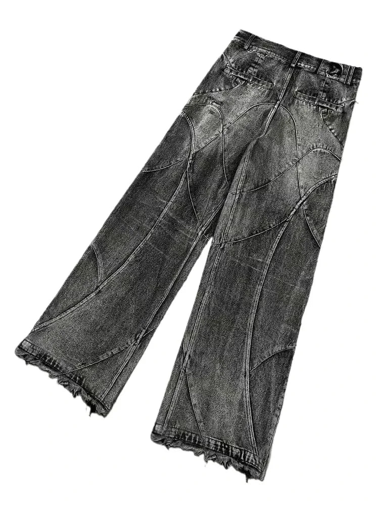 2025 NewY2k Streetwear Punk Hip Hop jean femmes Grunge Baggy déchiré Denim pantalon gothique Vintage en détresse jambe large jean Goth