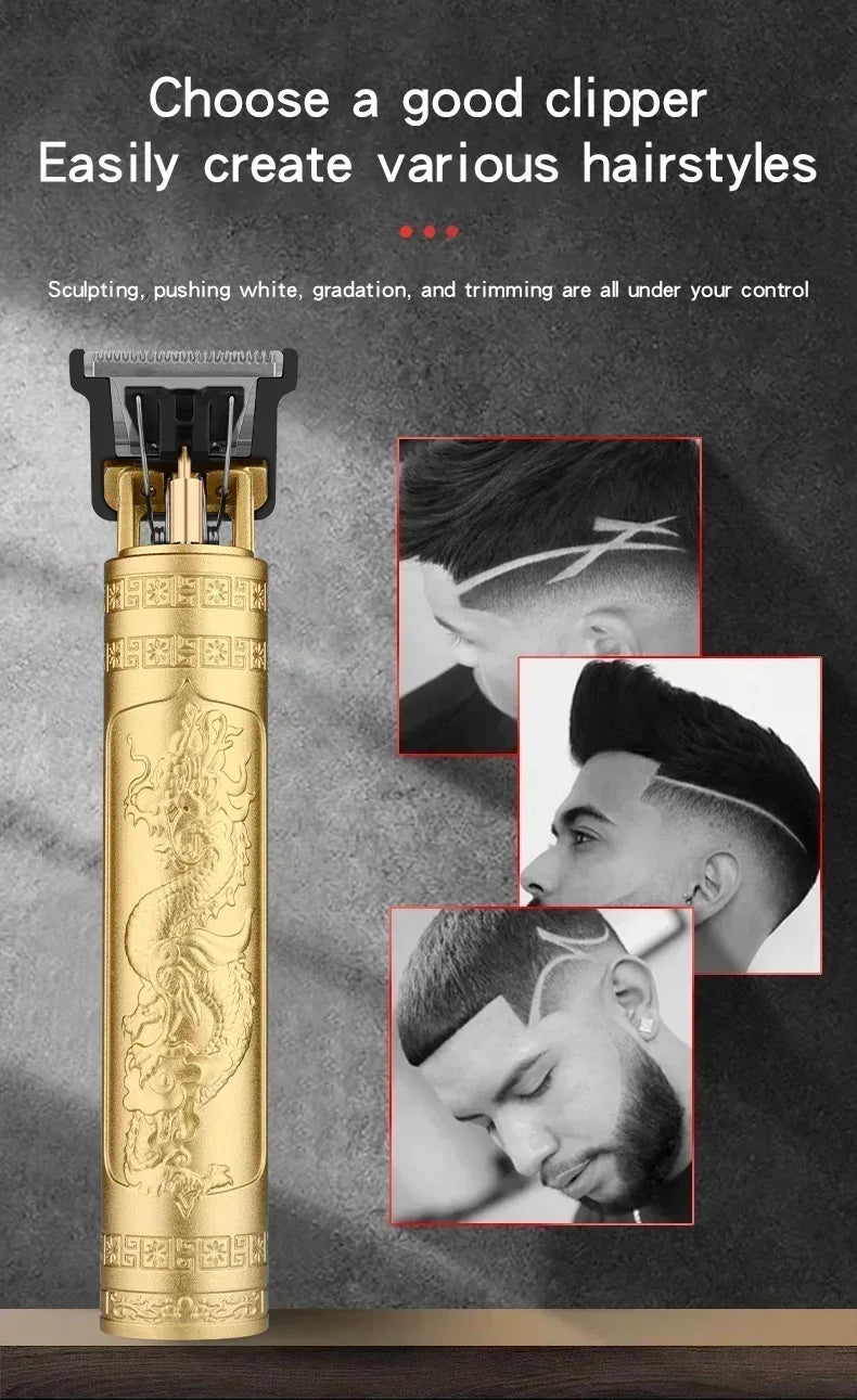Tondeuse à cheveux électrique T9 pour hommes, tondeuse à barbe, tondeuse à cheveux Linge, machine de découpe de cheveux, barbier professionnel, rasoir