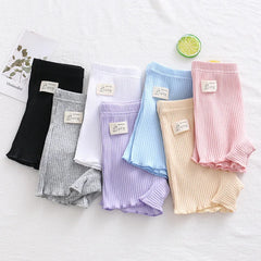 Girls' cotton safety trousers, summer shorts for children aged 3 to 10 years