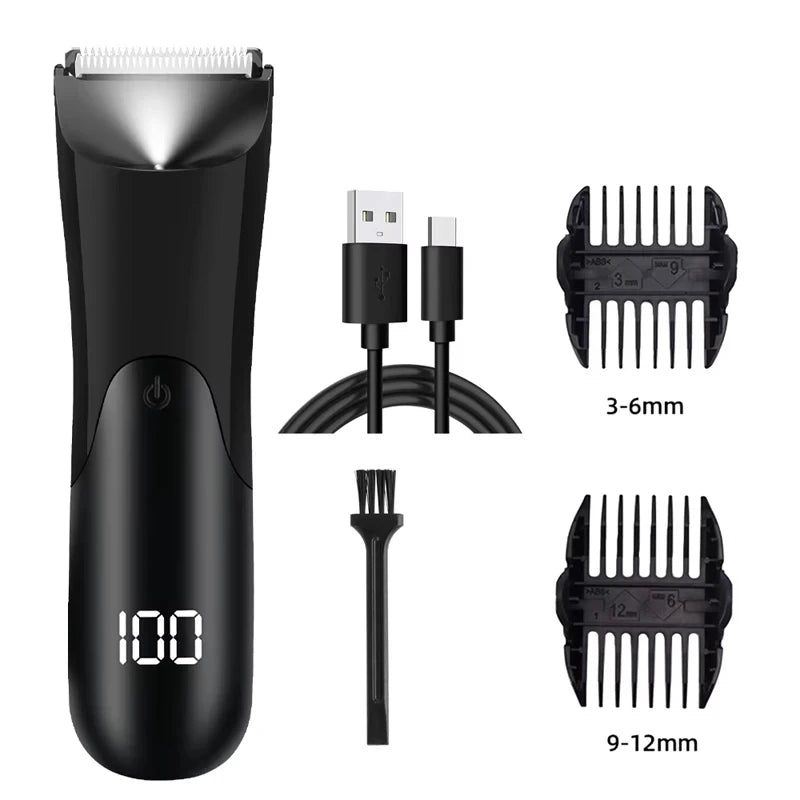 Tondeuse à cheveux pour hommes, tondeuse à boules électrique, comprend 2 accessoires de protection, tête de lame en céramique, rasoir humide et sec