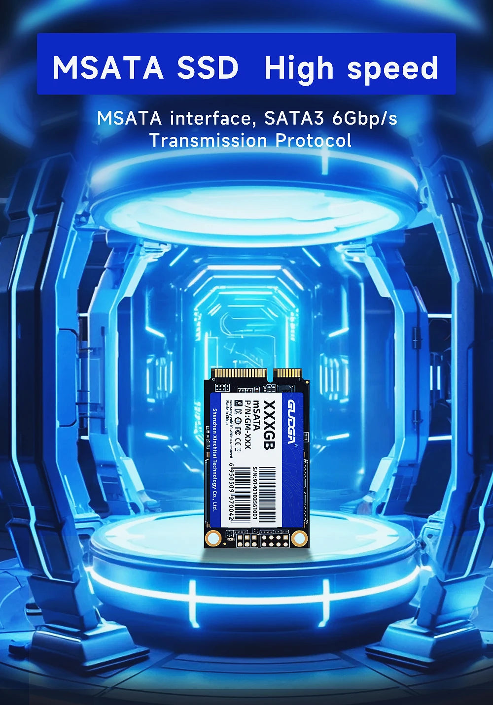 GUDGA MSATA SSD SATAIII 120gb disque solide 240gb 512gb1tb 2tb Hdd disque dur interne à semi-conducteurs pour ordinateur portable de bureau