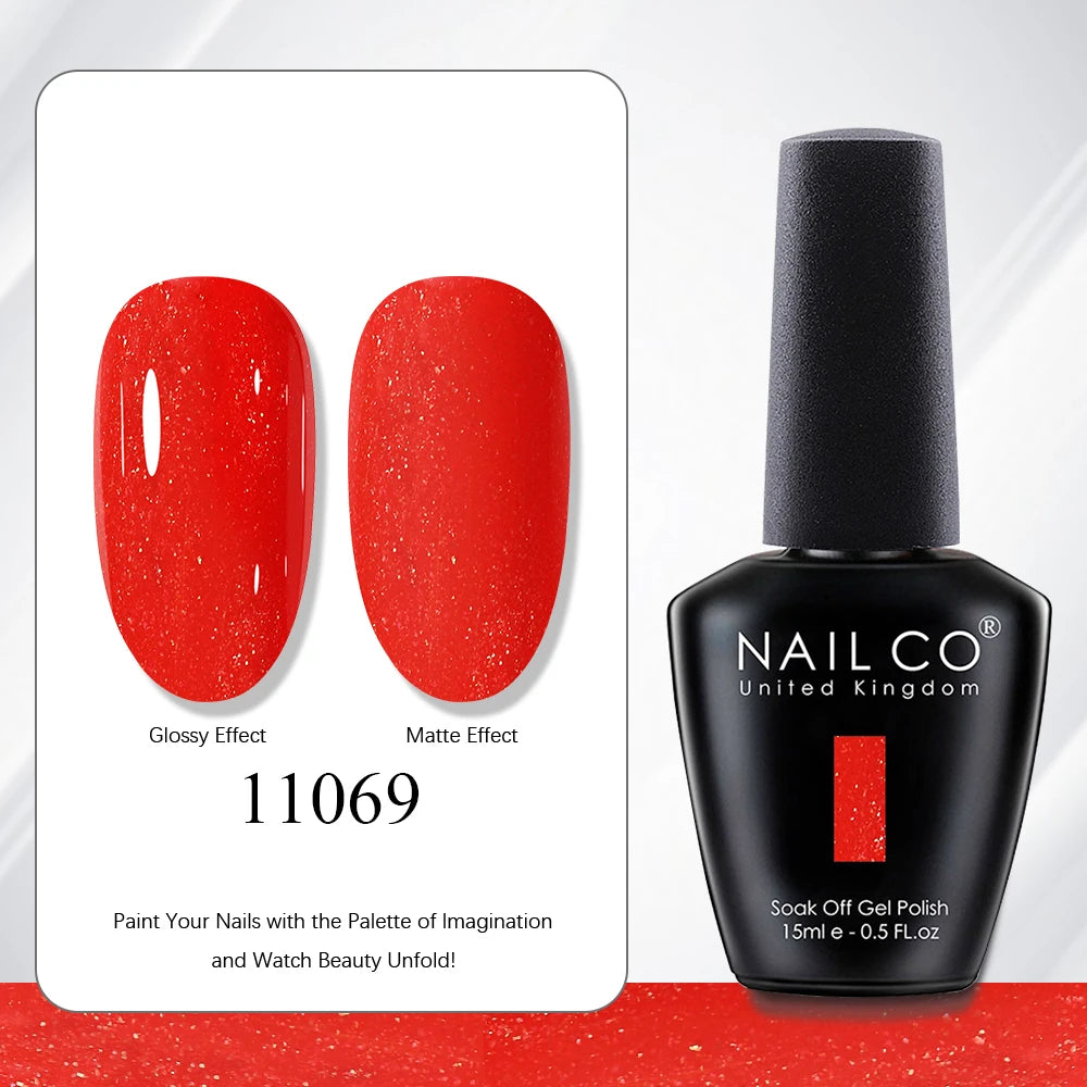 NAILCO 15ml Vernis à ongles Gel Vernis Semi Permanent UV Gel Vernis manucure Vernis Nail Art Nude Gel Poliish
