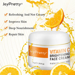 Crème éclaircissante pour le visage à la vitamine C, hydratante, émolliente, élimination des taches foncées, raffermissante, Anti-vieillissement, réparation, soins pour la peau