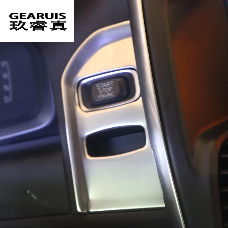 Pour Volvo XC60 2009-2017 accessoires d'intérieur automobile Console centrale AC tableau de bord sortie d'air clé de voiture panneau de démarrage revêtement d'habillage autocollant