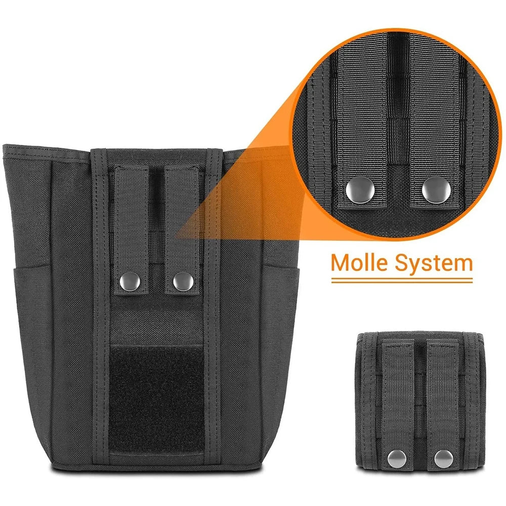 Pochette de décharge pliable Molle, sac de taille de recyclage, sacs utilitaires de chasse pour Sport de plein air, accessoire d'outil EDC, sac de récupération pliable