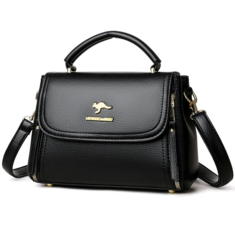 Women's soft leather top-handle bags, luxury design, insider messenger bags, high-quality handbags and purses, CommConsul Handbag 