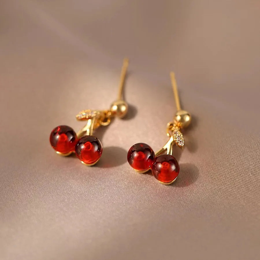 Collier de personnalité pour femme, bijoux de mariage, cadeaux d'anniversaire, vin rouge, aucun pendentif couleur or, ensemble de boucles d'oreilles, mode