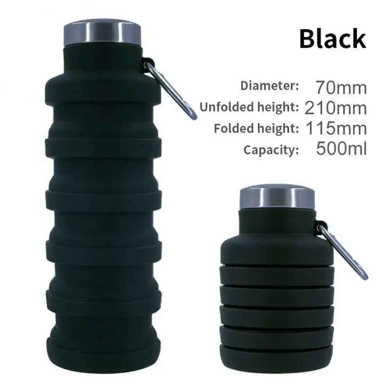 1pc Pliable Bouteille D'eau, Réutilisable Sans BPA Silicone Pliable Bouteilles Portable De Noël Cadeaux, Thanksgiving Cadeaux