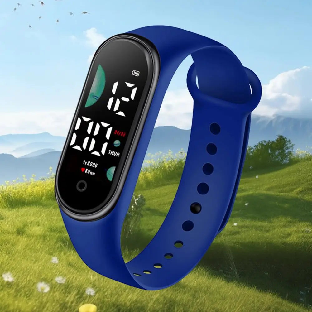 Montre de sport électronique pour enfants, étanche, grand écran de police, affichage LED, Shoous, date automatique, calendrier complet, montre numérique