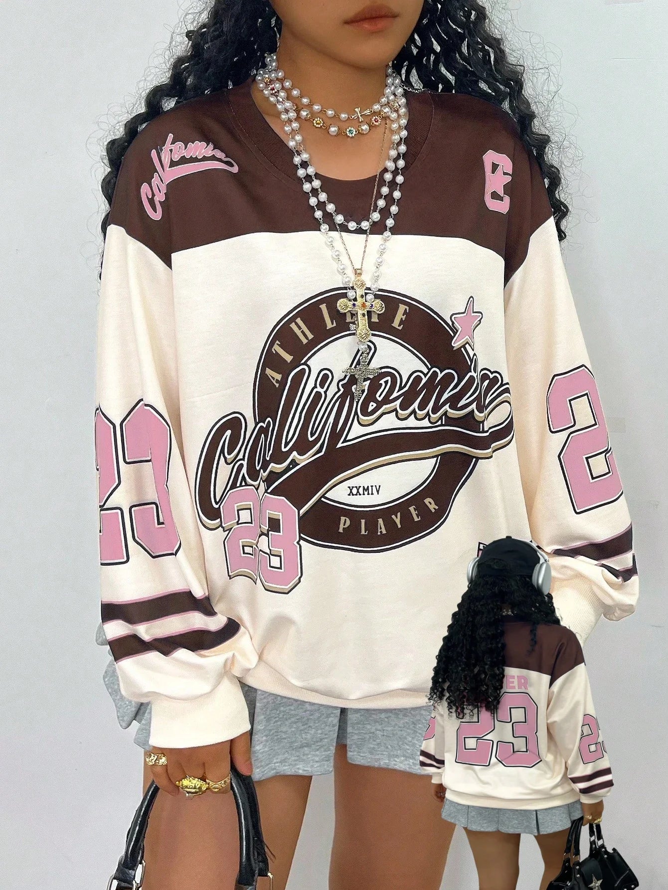 Popular autumn/winter Y2K hoodie, popular item pullover, casual, street style, plus size, crew neck, suitable for adults